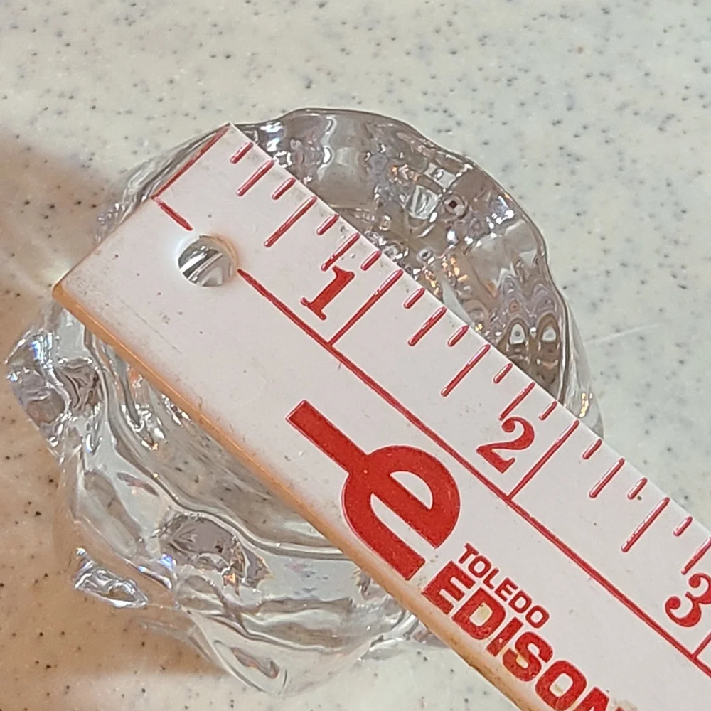 Vintage Clear Glass Candle Holder